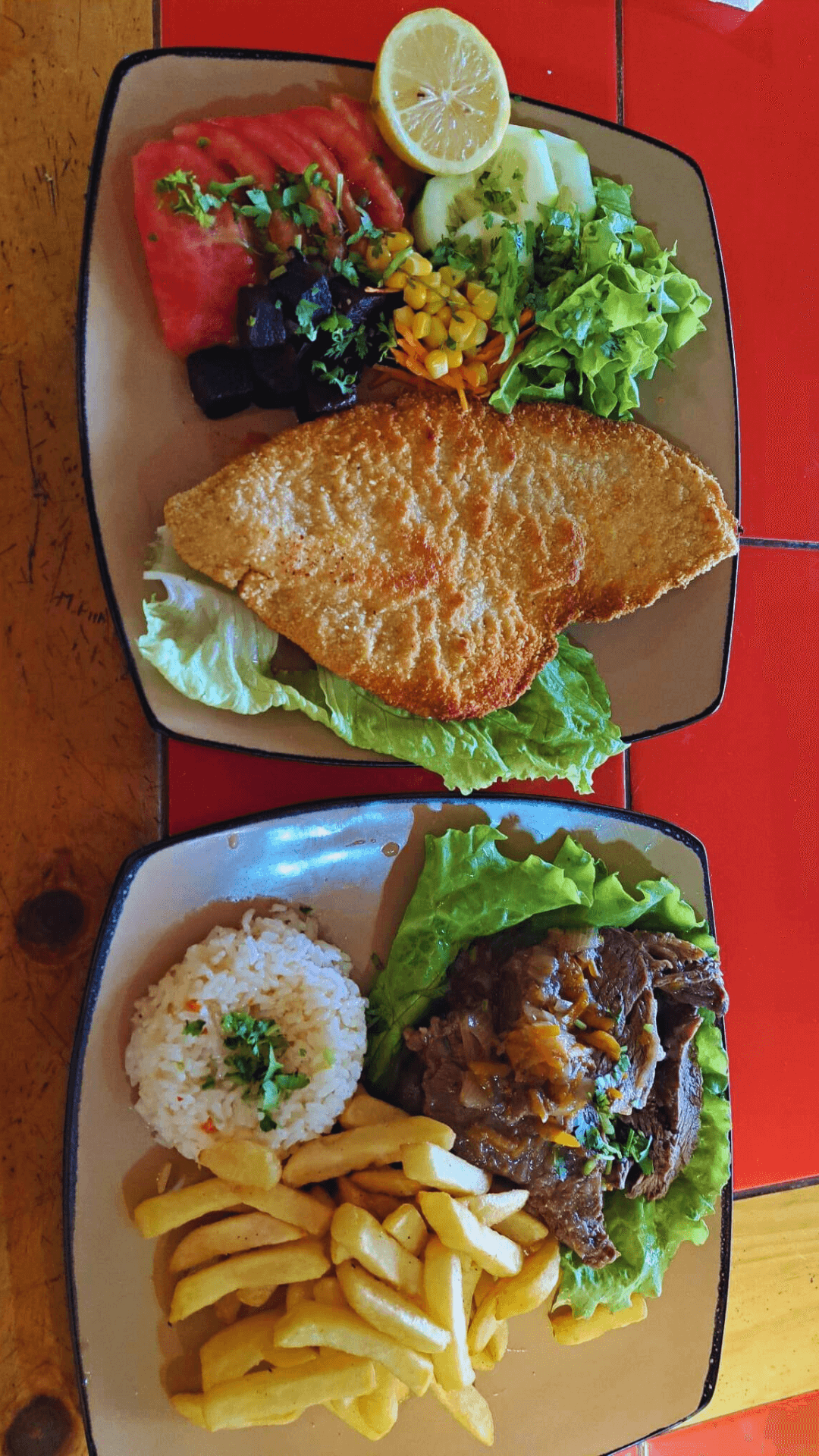 Milanesa y asado de vacuno